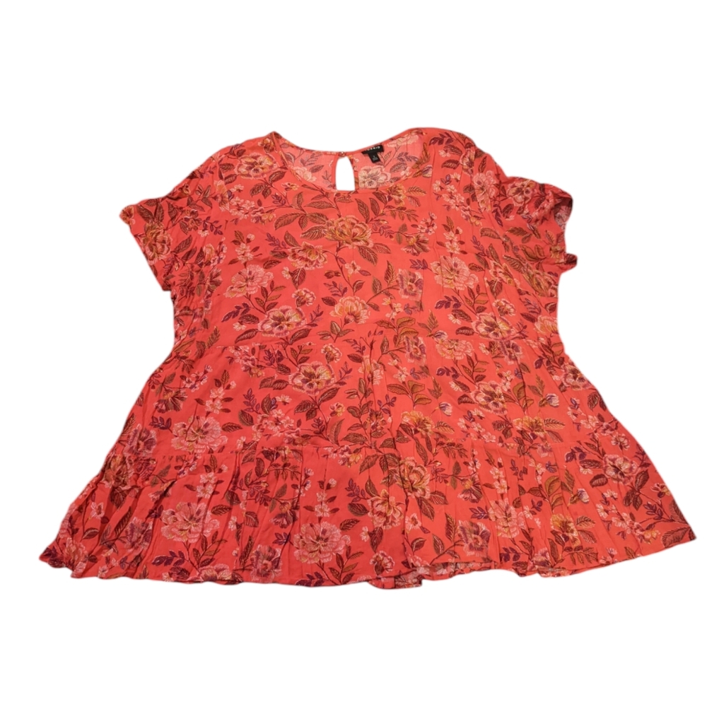 Torrid‎ flowy pink floral print top size 3x